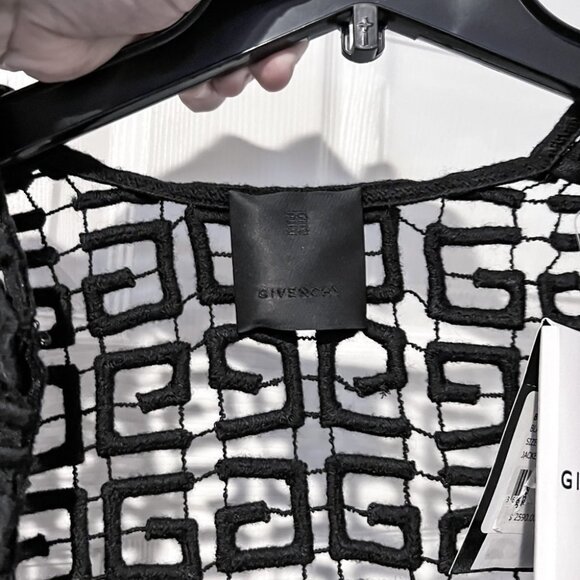 Givenchy 4G Guipure Lace Black Top - Picture 5 of 6